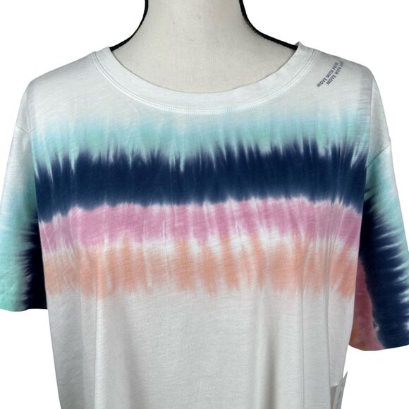 Athleta Women’s Tee Plus 3X Move With Pride Tie-Dye Organic Cotton Short Sleeve - Picture 2 of 11